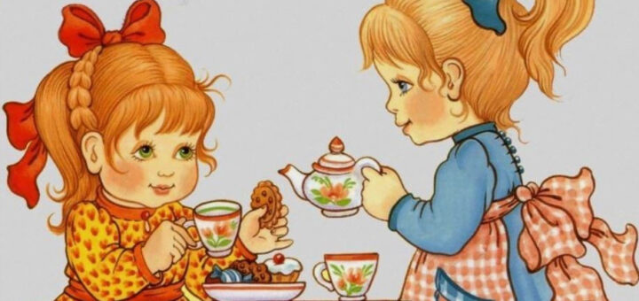 Две подружки кушают